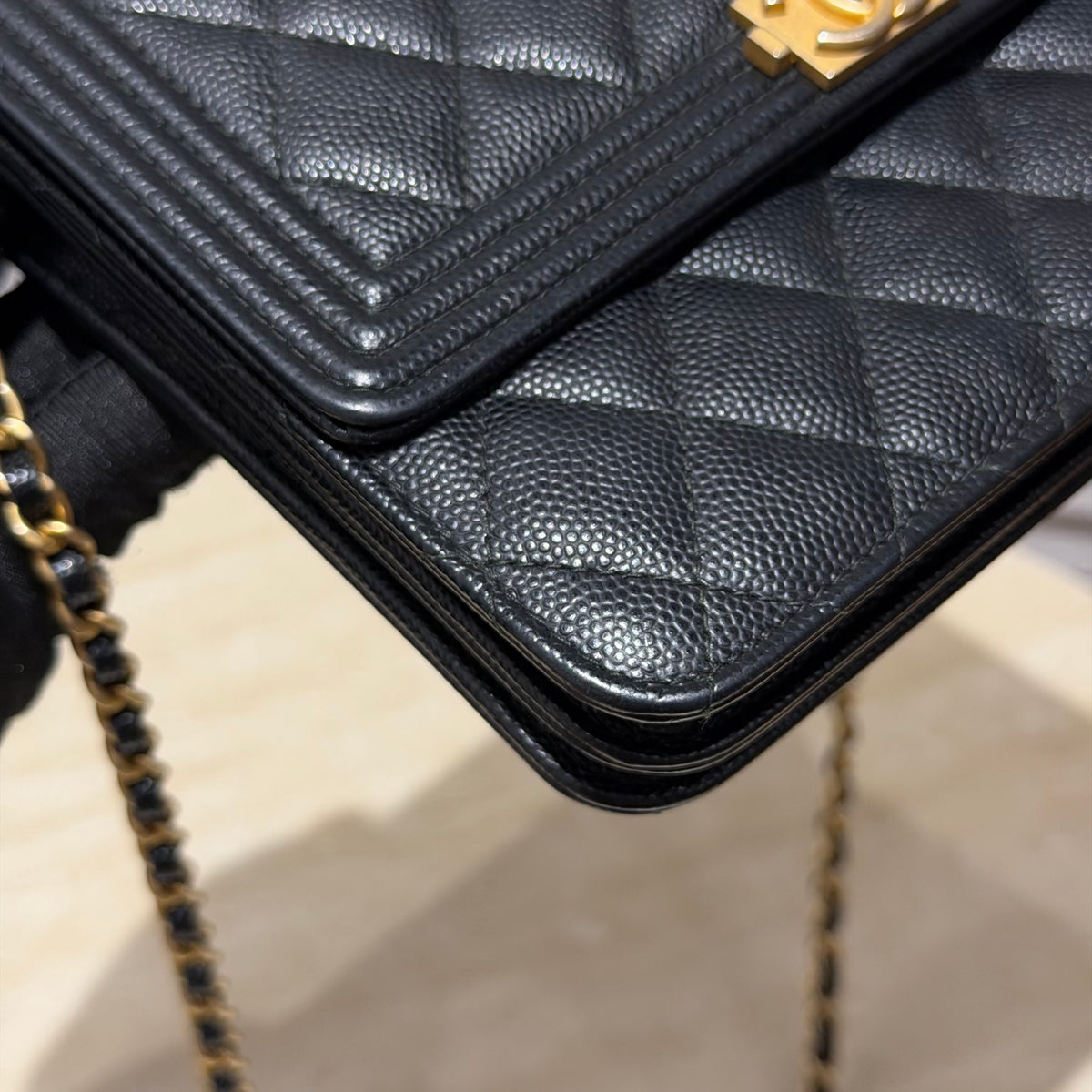 Chanel - Boy WOC - Leather - Black - (small)