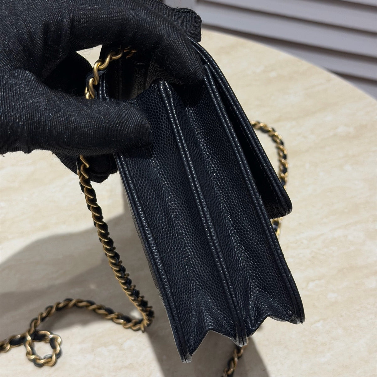 Chanel - Boy WOC - Leather - Black - (small)