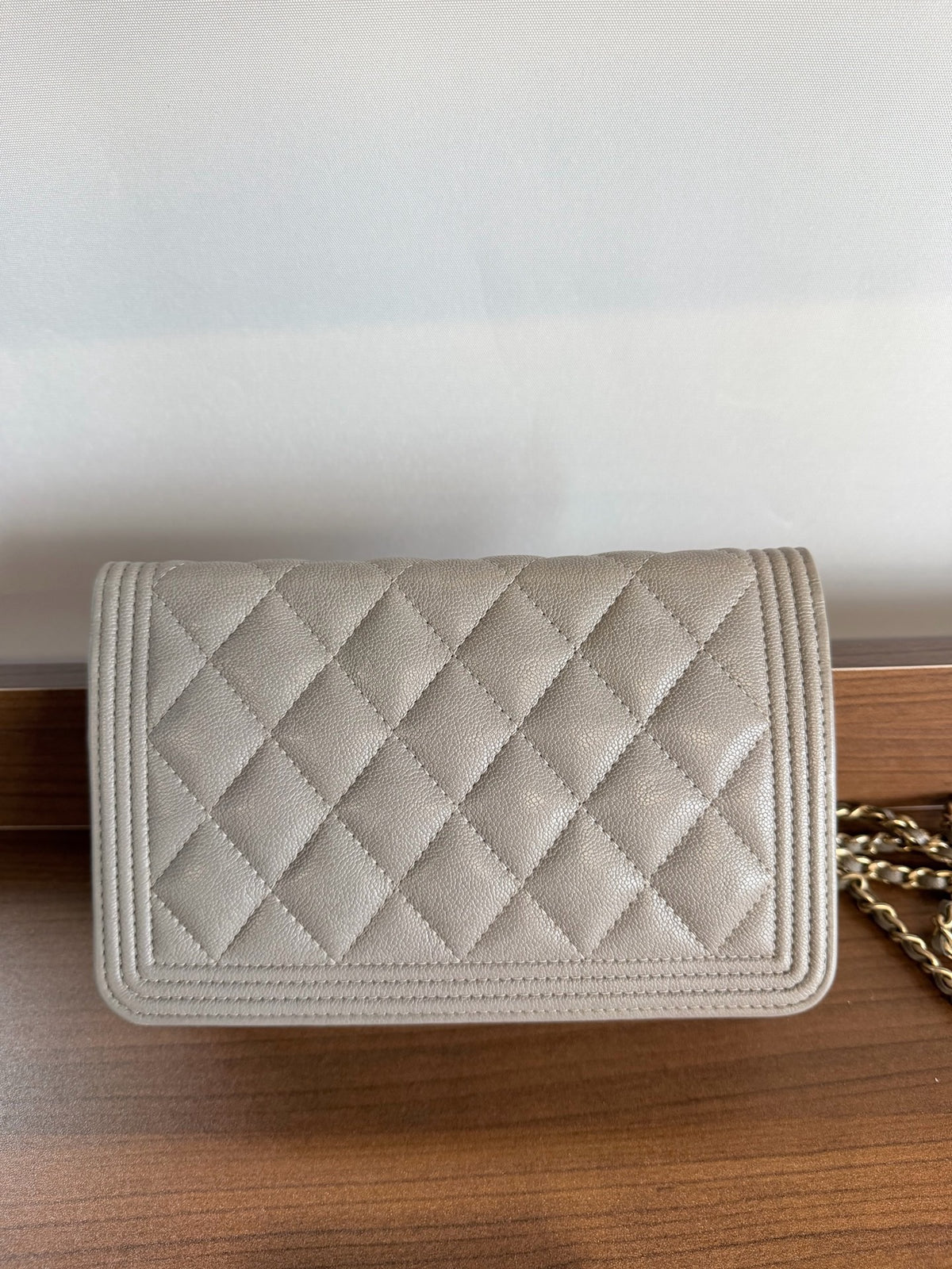Chanel - Boy WOC - Leather - Grey - (Small)