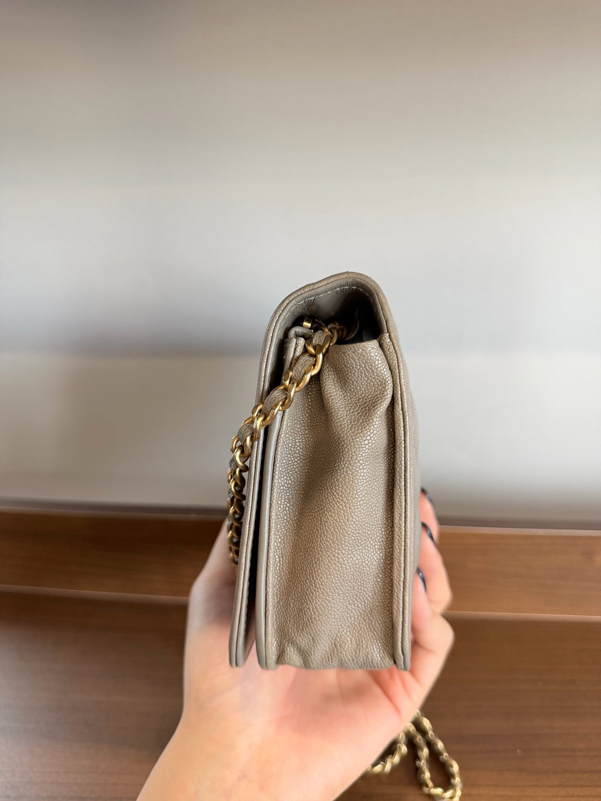 Chanel - Boy WOC - Leather - Grey - (Small)