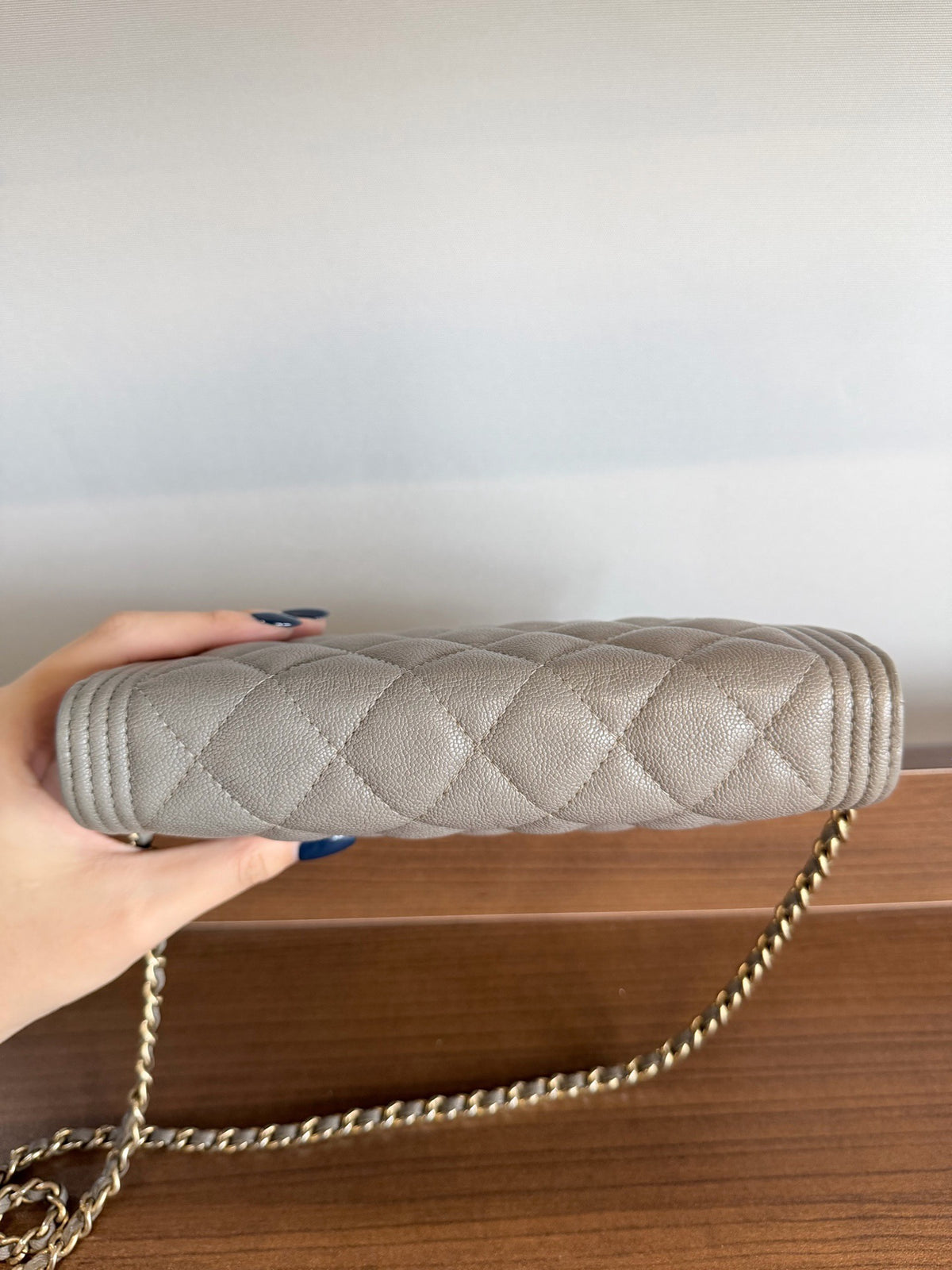 Chanel - Boy WOC - Leather - Grey - (Small)
