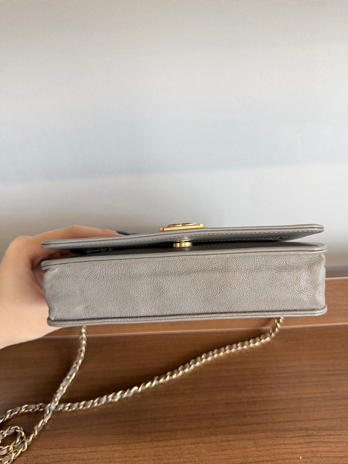 Chanel - Boy WOC - Leather - Grey - (Small)