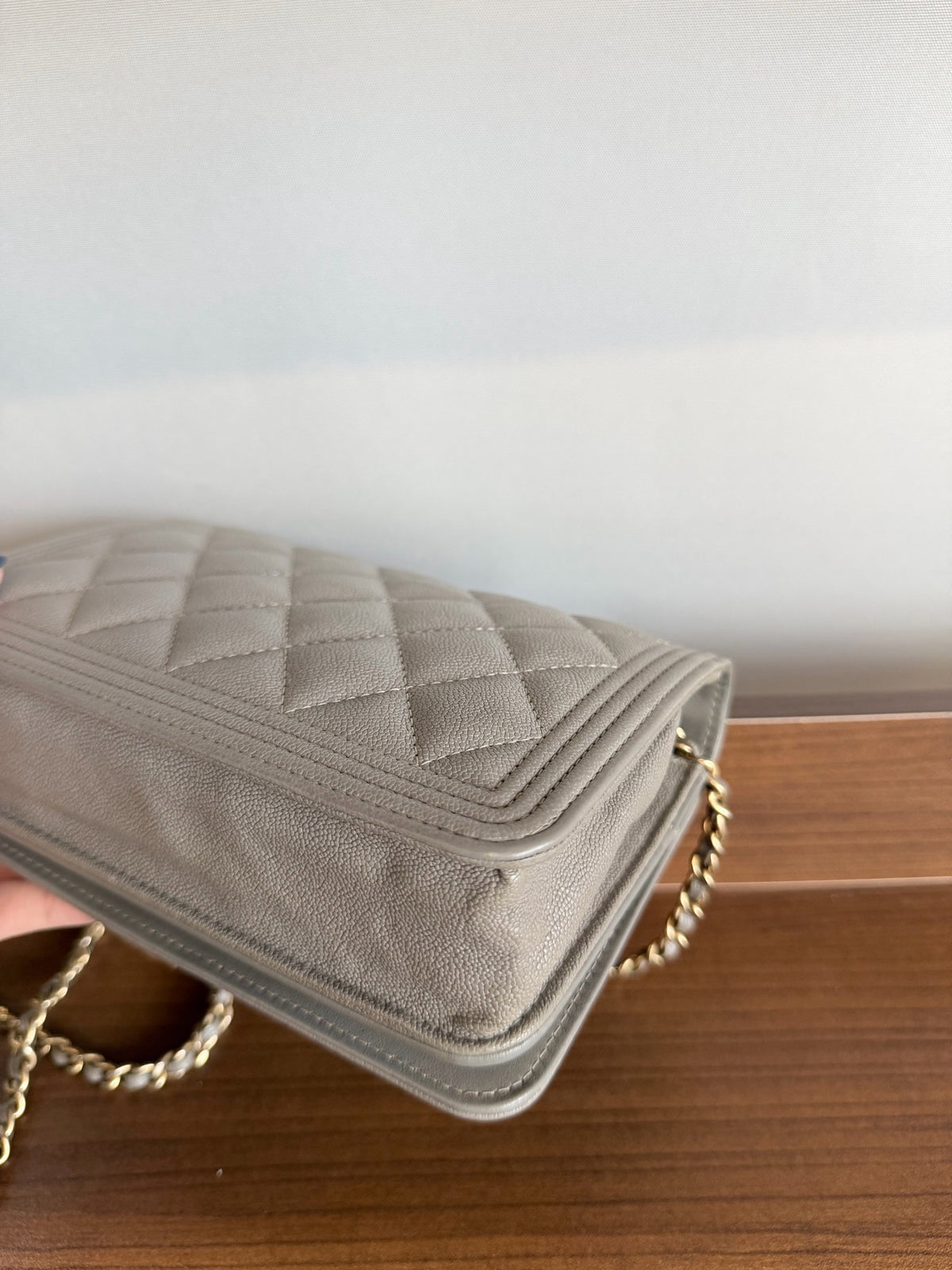 Chanel - Boy WOC - Leather - Grey - (Small)