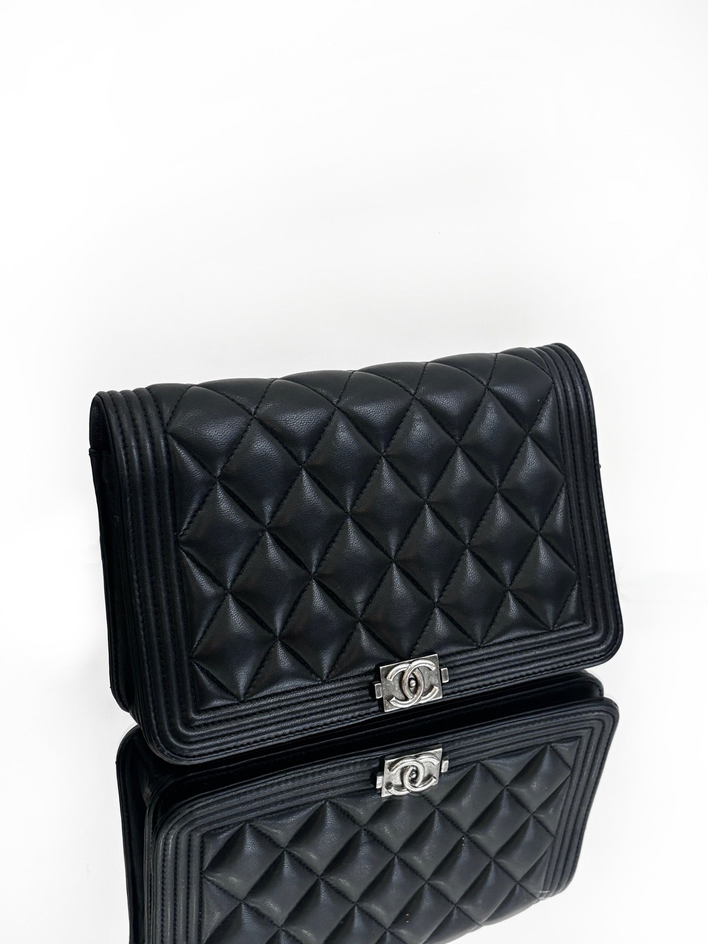 Chanel - Boy WOC (Wallet on Chain) - Lambskin leather - Black - (Mini)