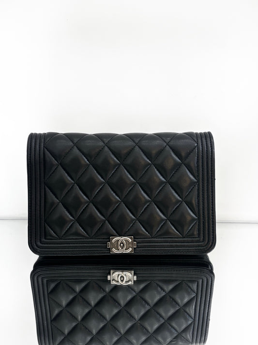 Chanel - Boy WOC (Wallet on Chain) - Lambskin leather - Black - (Mini)