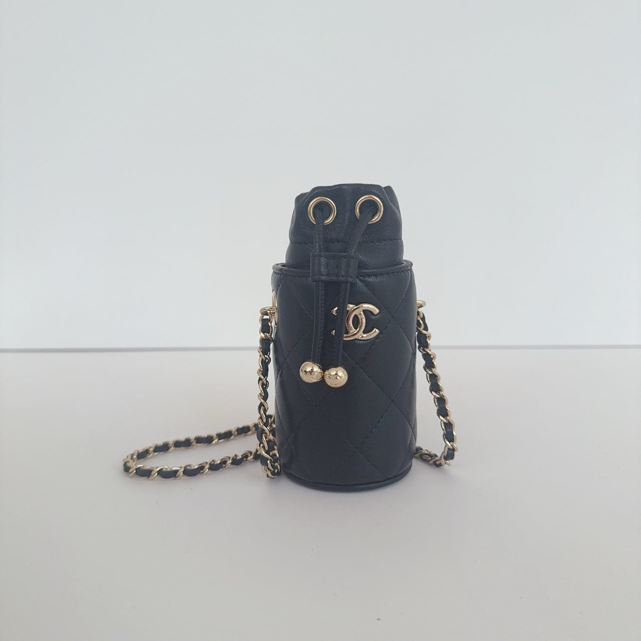 Chanel - Bucket Bag - Leather - Black - (mini)