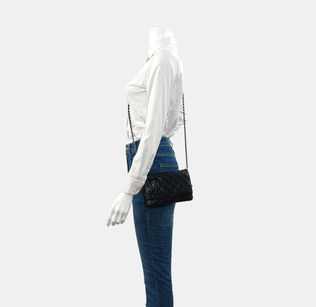 Chanel - Cambon - Leather - Black - (mini)