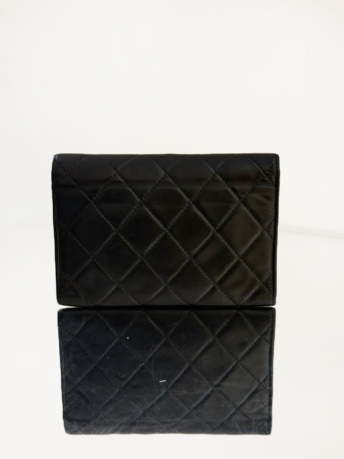 Chanel - Cambon Short Wallet - Leather - Black - (small)