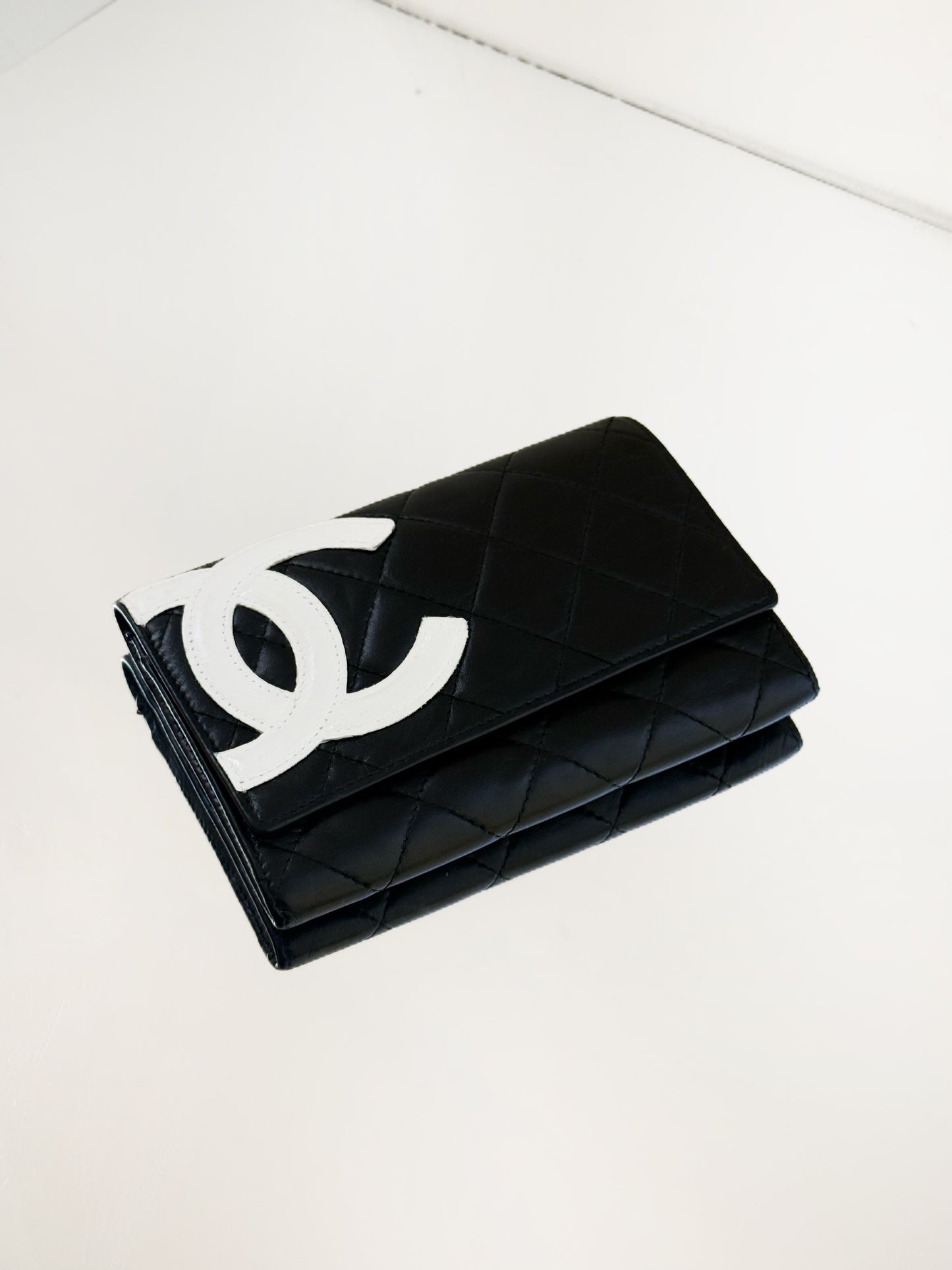 Chanel - Cambon Short Wallet - Leather - Black - (small)