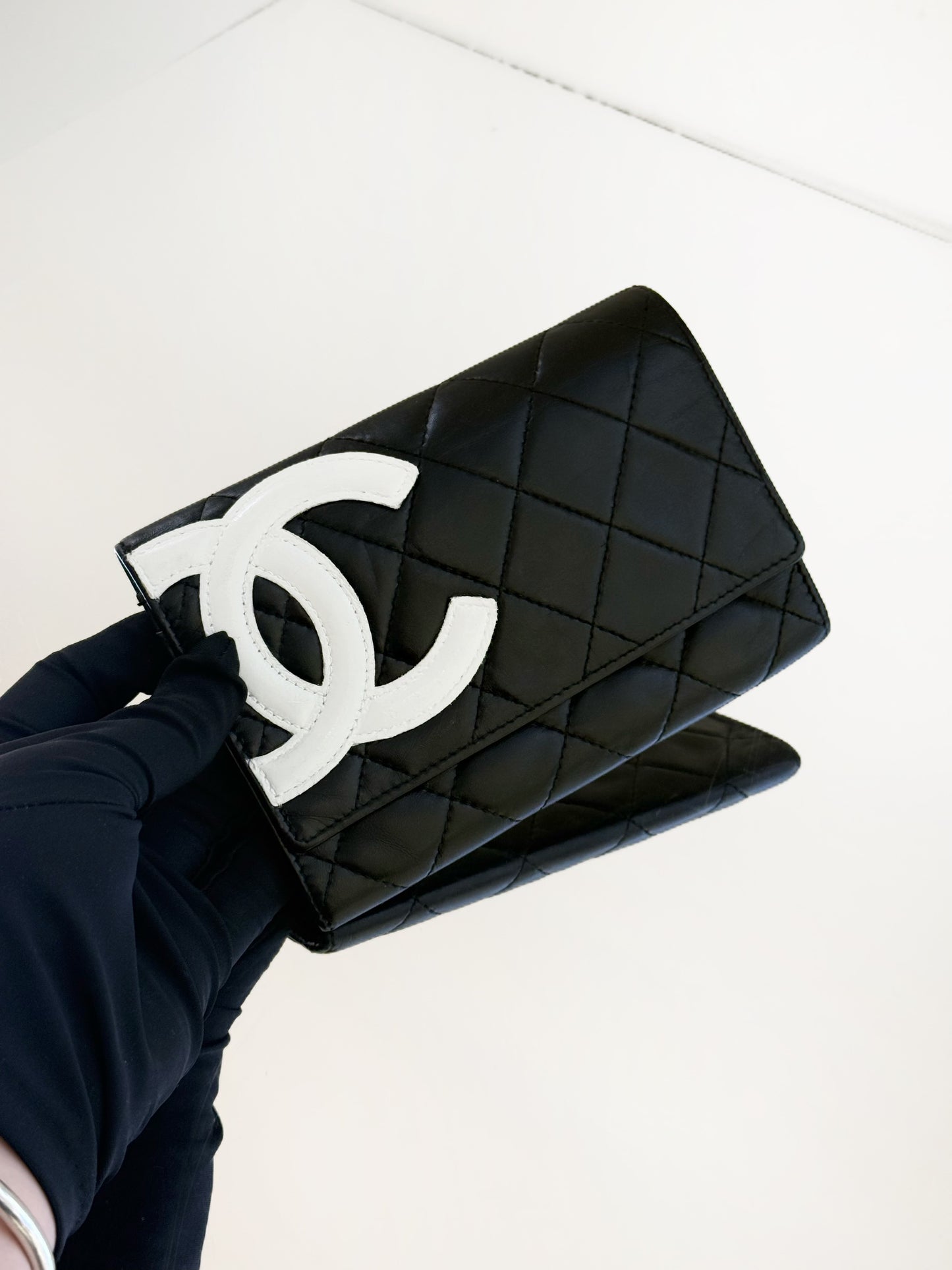 Chanel - Cambon Short Wallet - Leather - Black - (small)