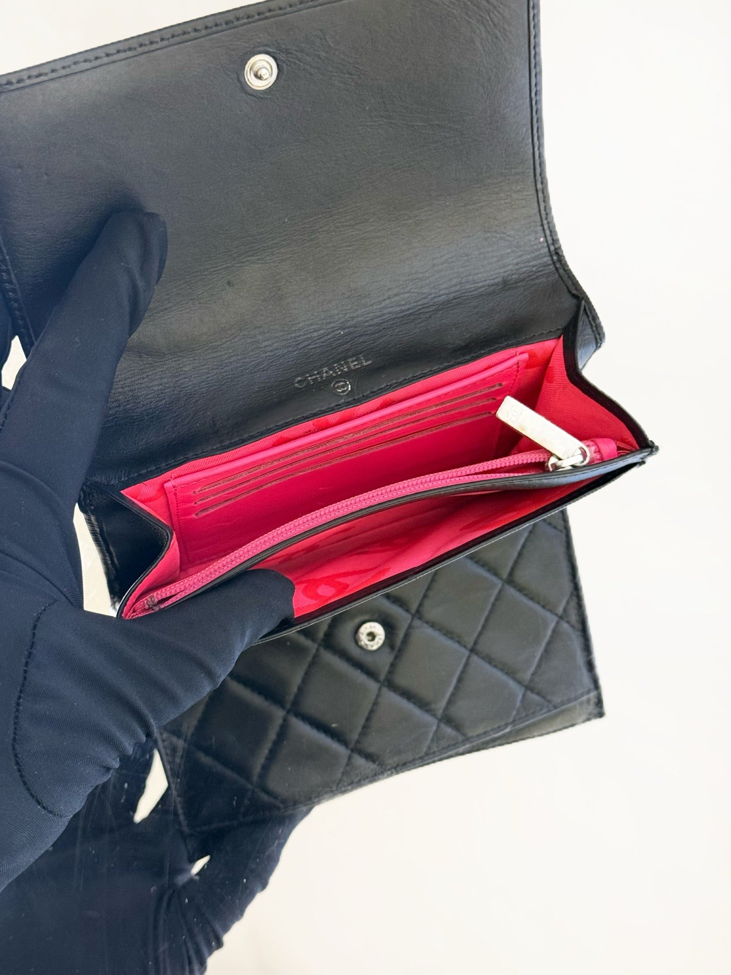 Chanel - Cambon Short Wallet - Leather - Black - (small)