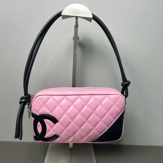 Chanel - Cambon Underarm Bag - Leather - Pink - (small)