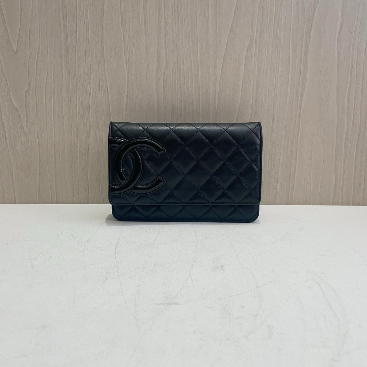 Chanel - Cambon Wallet on Chain - Leather - Black - (small)