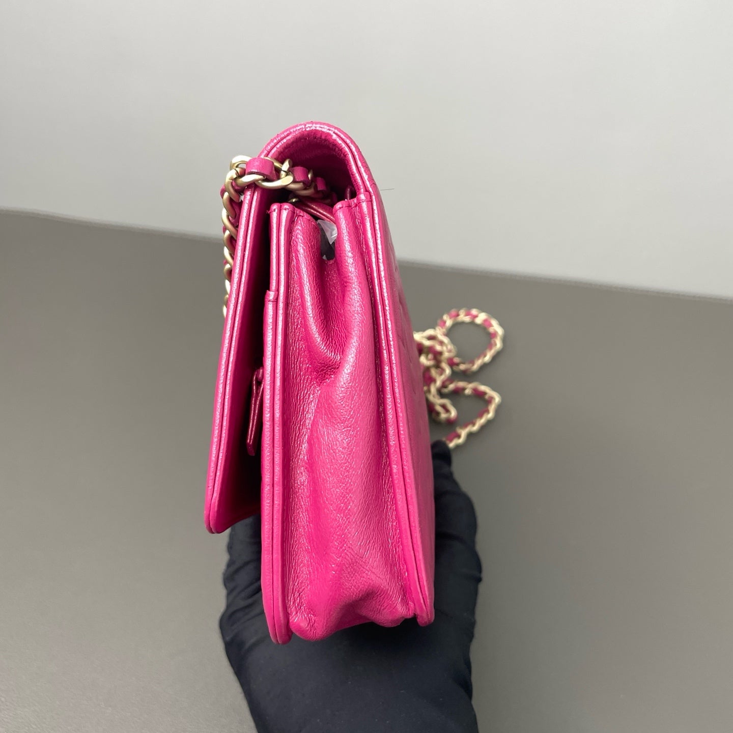 Chanel - Camellia Wallet on Chain - Leather - Pink - (mini)