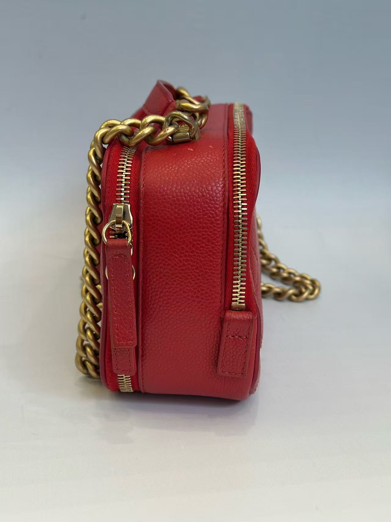 Chanel - Camera bag - Caviar leather - Red - (mini)