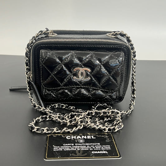 Chanel - Camera Bag - Patent leather - Black - (mini)
