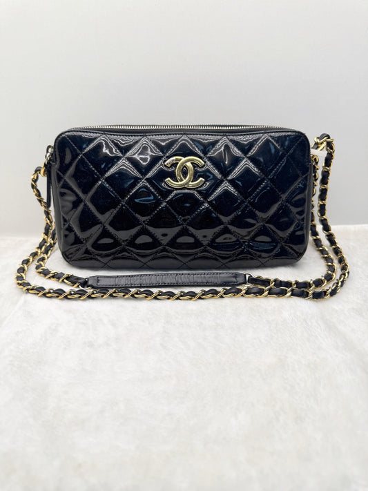Chanel - Camera Bag - Patent leather - Black - (small)