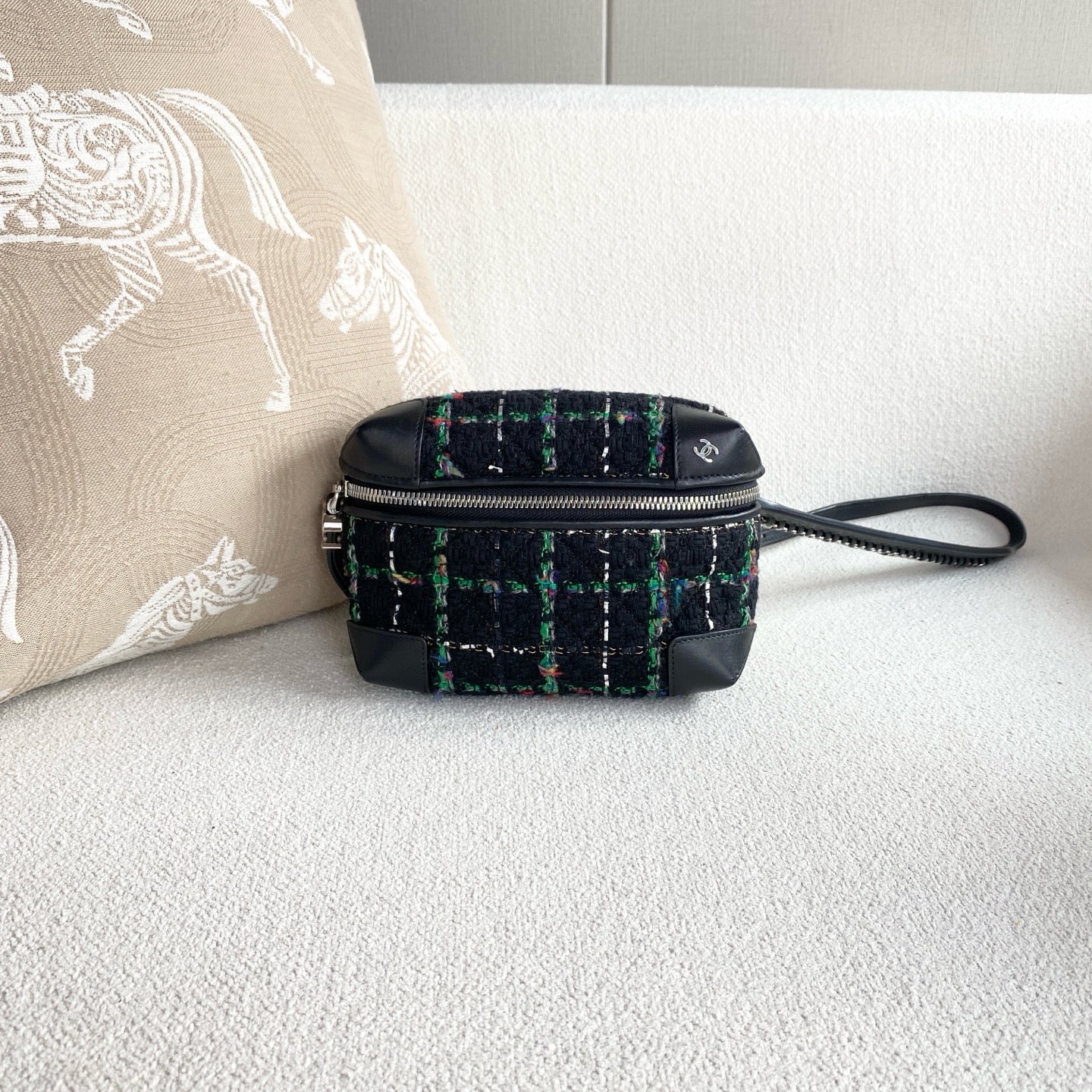 Chanel - Camera Bag - Tweed - Black - (mini)
