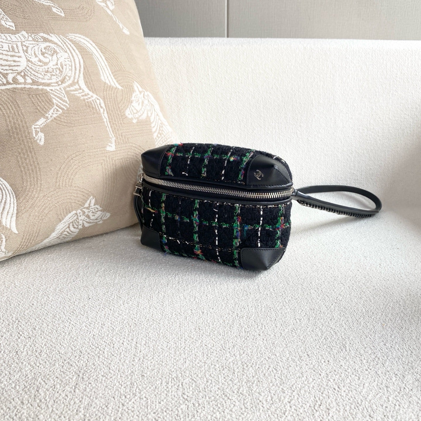 Chanel - Camera Bag - Tweed - Black - (mini)