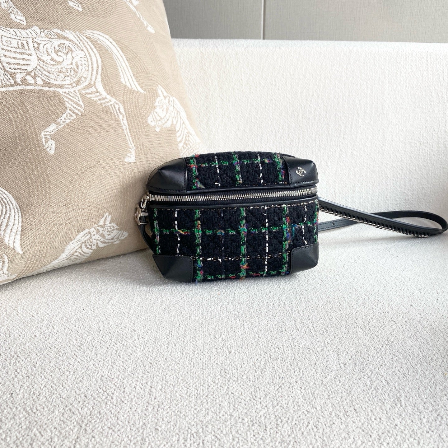 Chanel - Camera Bag - Tweed - Black - (mini)