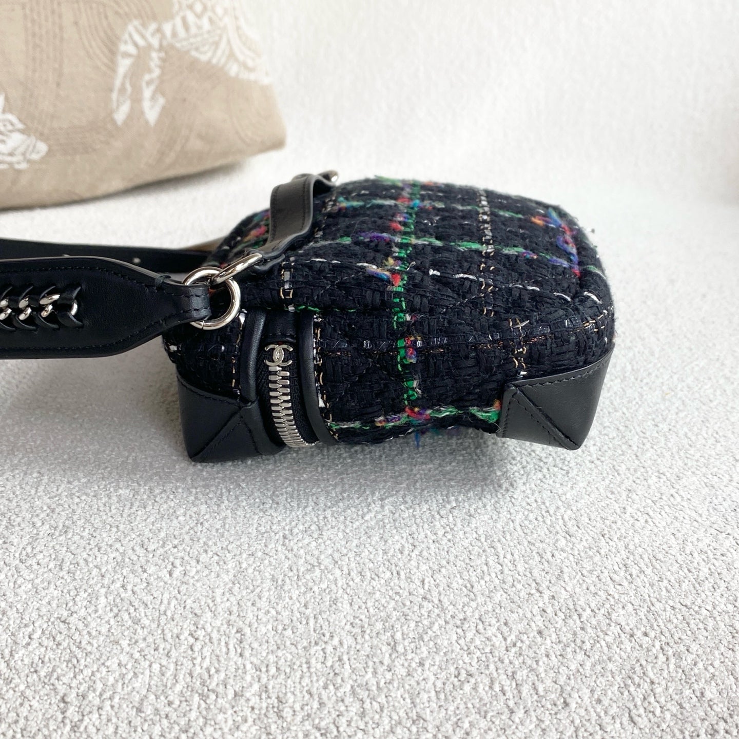 Chanel - Camera Bag - Tweed - Black - (mini)