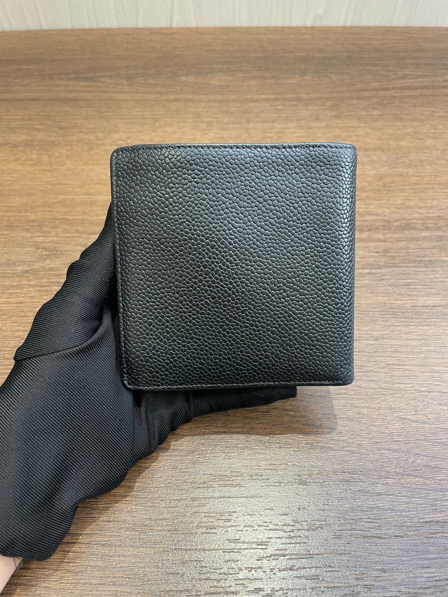 Chanel - CC Bifold Wallet - Leather - Black - (mini)