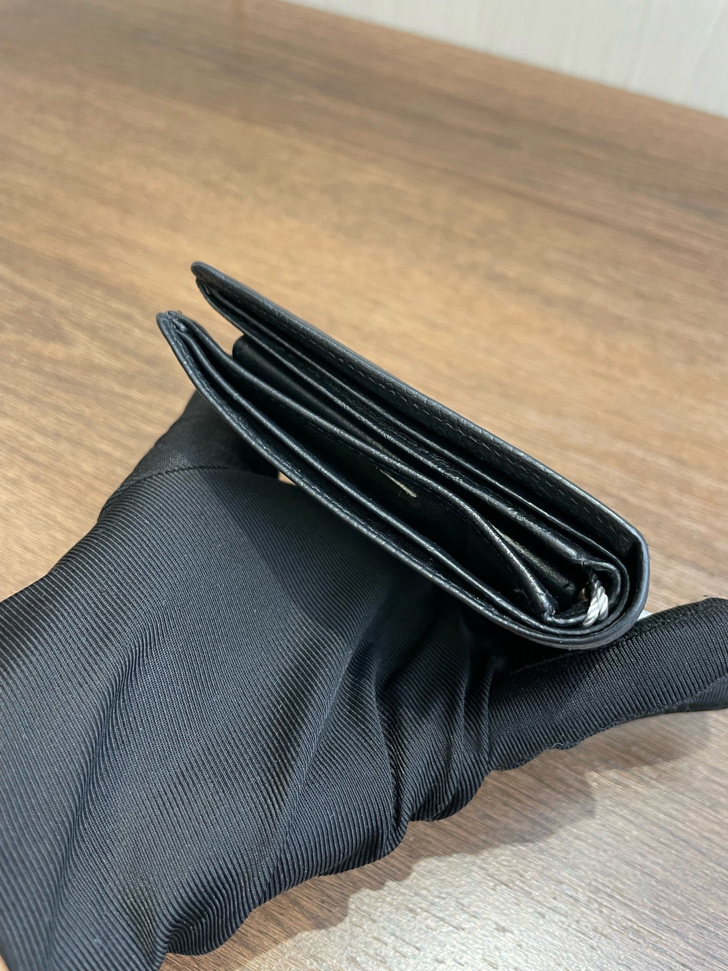 Chanel - CC Bifold Wallet - Leather - Black - (mini)