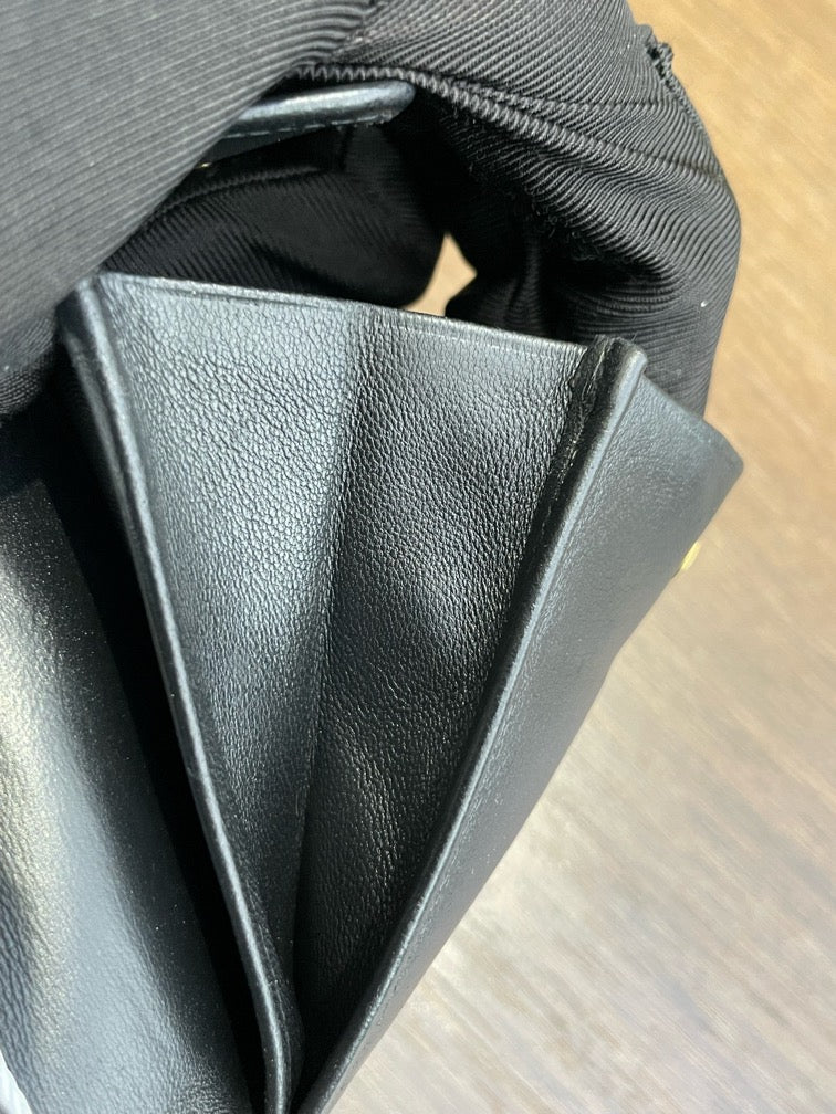 Chanel - CC Bifold Wallet - Leather - Black - (mini)