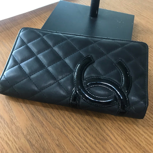 Chanel - CC - Leather - Black - (Other)