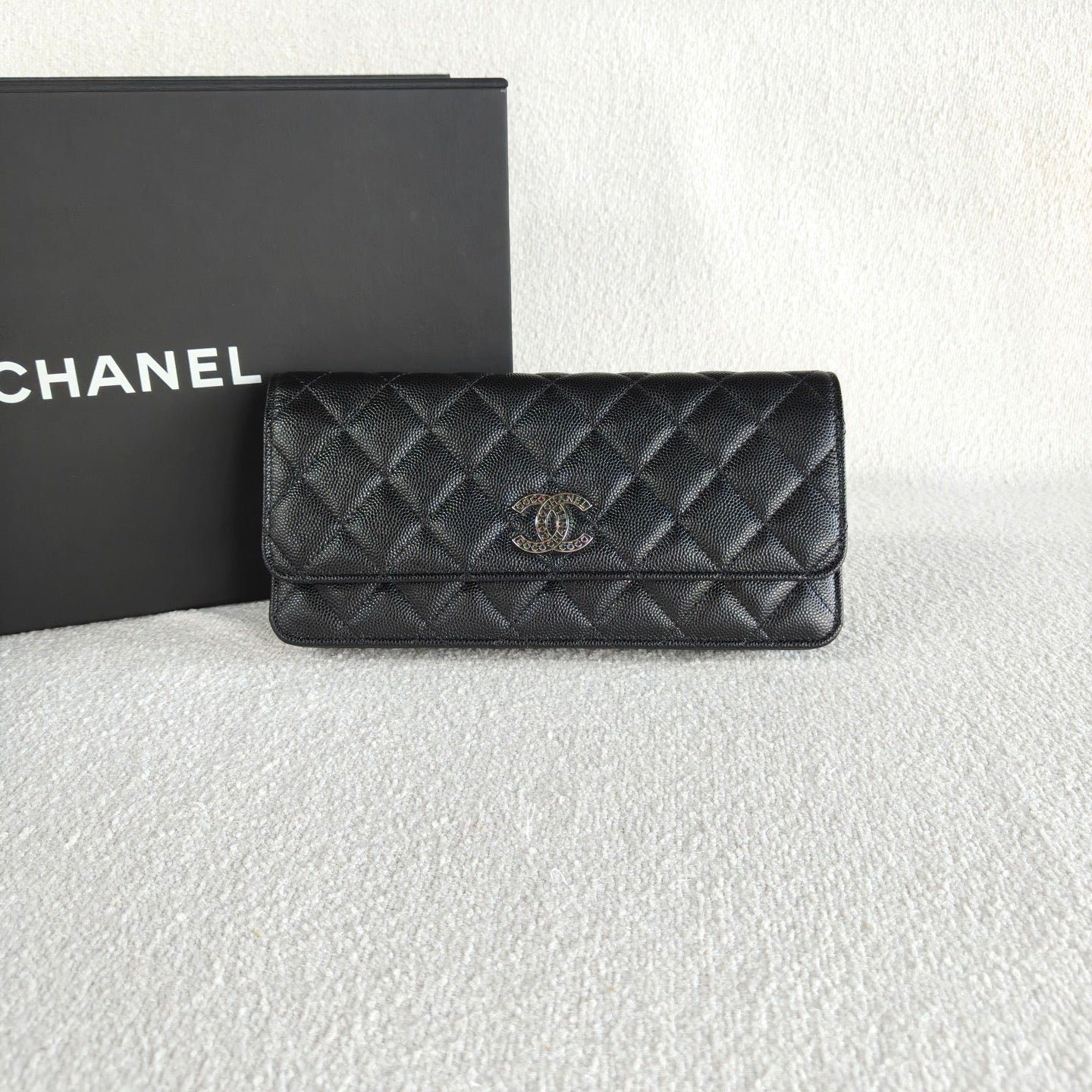 Chanel - CC6306 Baguette Chain Wallet on Chain (WOC) - Caviar leather - Black - (mini)
