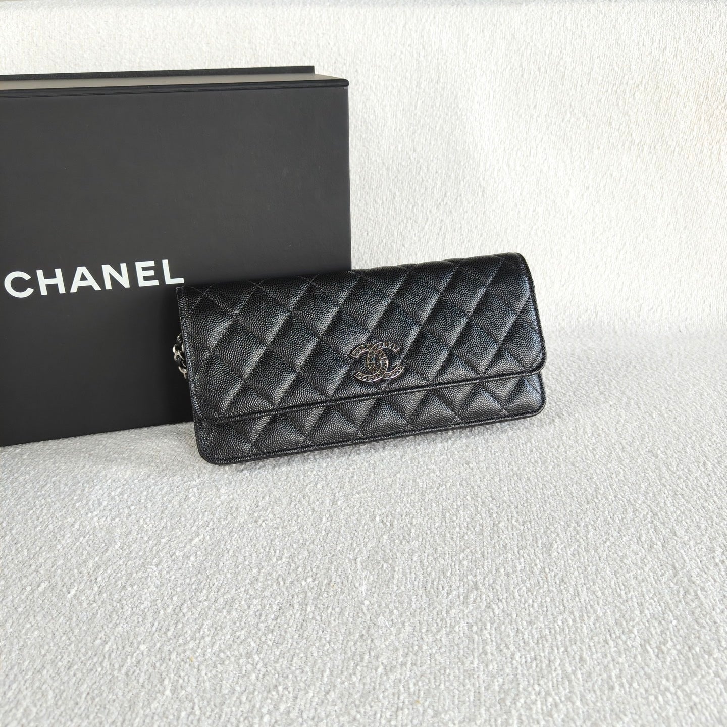 Chanel - CC6306 Baguette Chain Wallet on Chain (WOC) - Caviar leather - Black - (mini)
