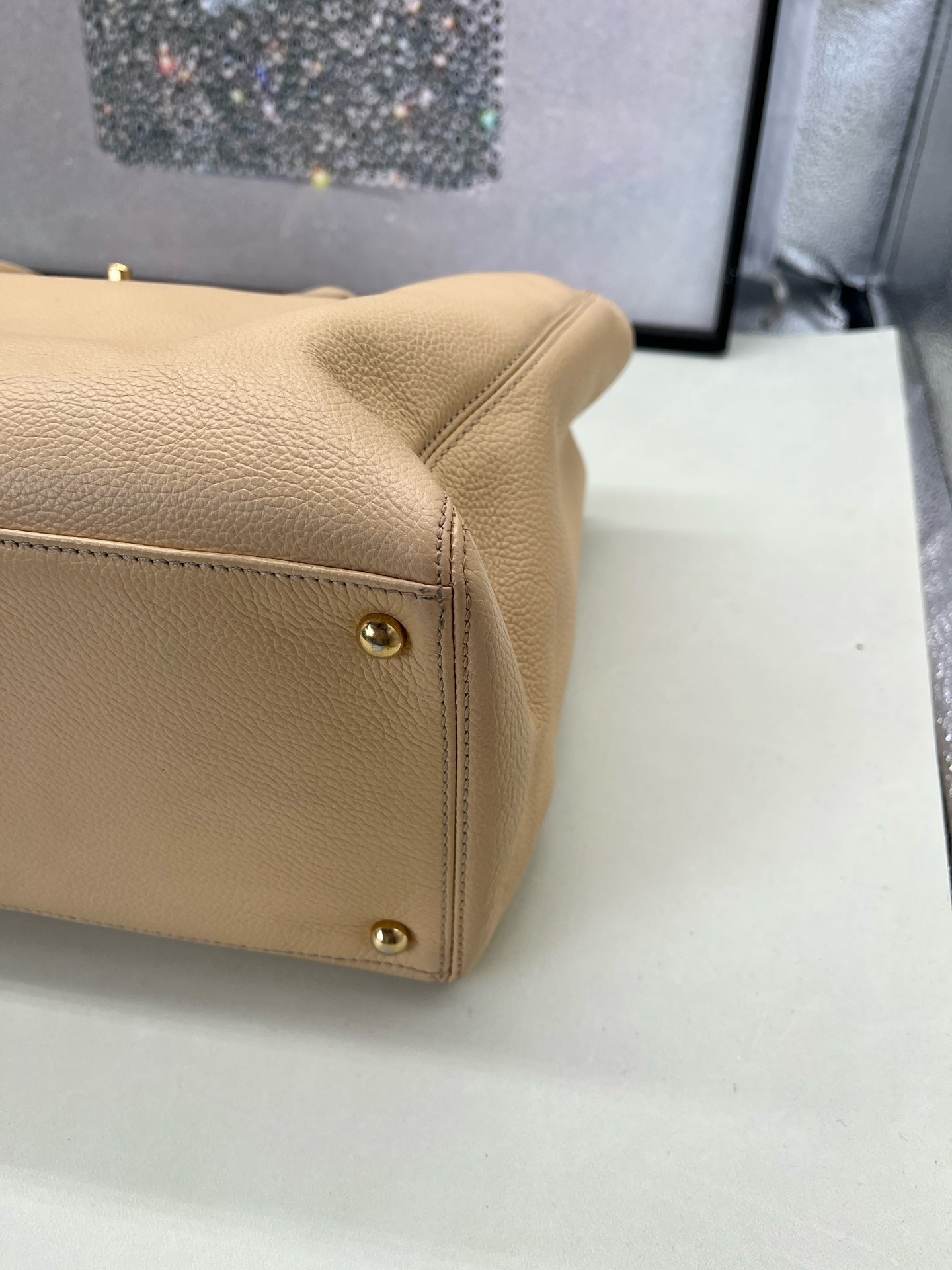 Chanel - Cerf - Leather - Beige - (medium)