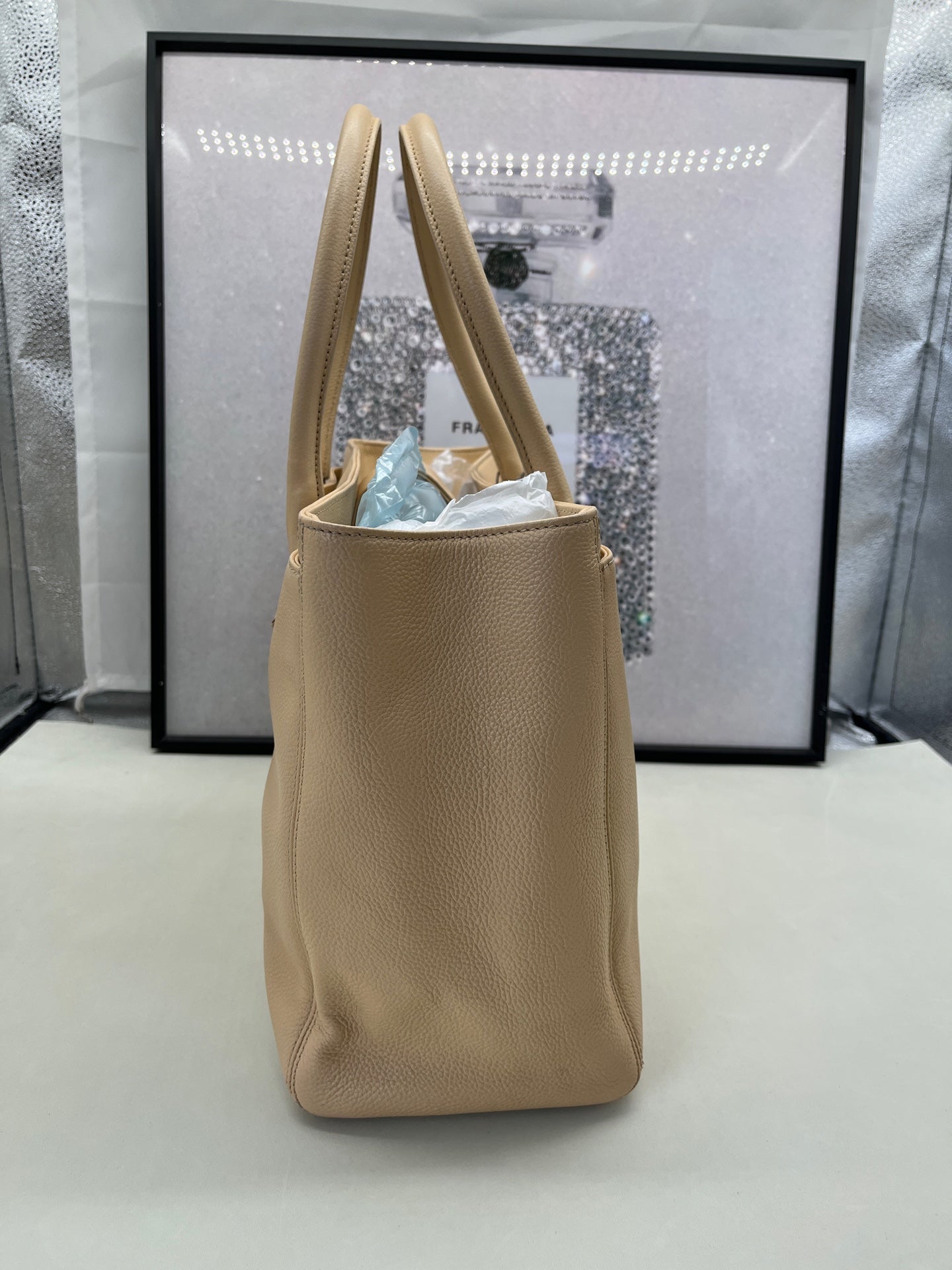 Chanel - Cerf - Leather - Beige - (medium)