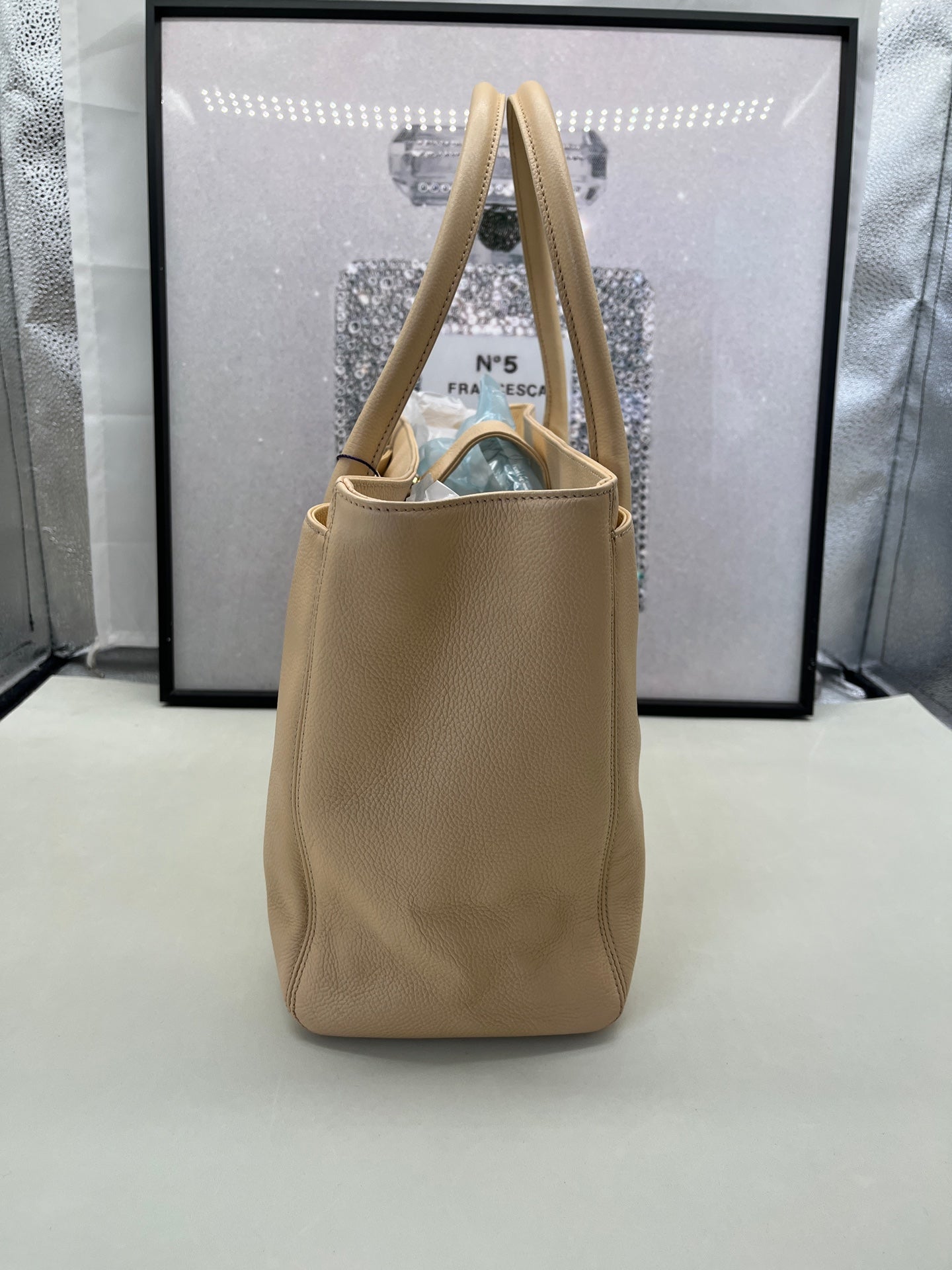 Chanel - Cerf - Leather - Beige - (medium)