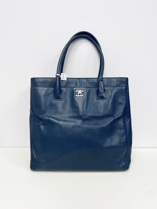 Chanel - Cerf - Leather - Navy - (large)