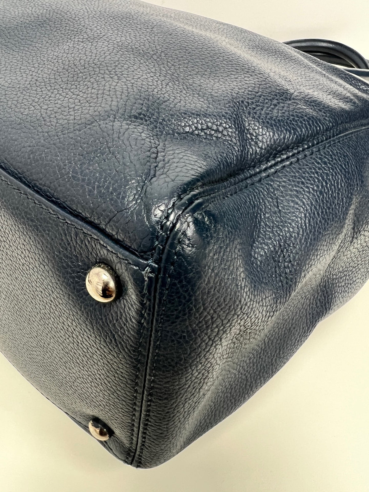 Chanel - Cerf - Leather - Navy - (large)