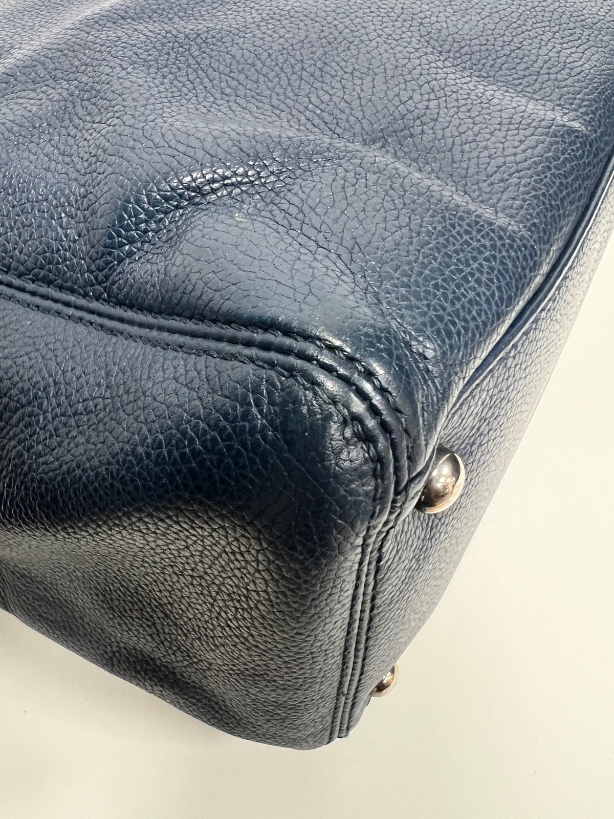 Chanel - Cerf - Leather - Navy - (large)