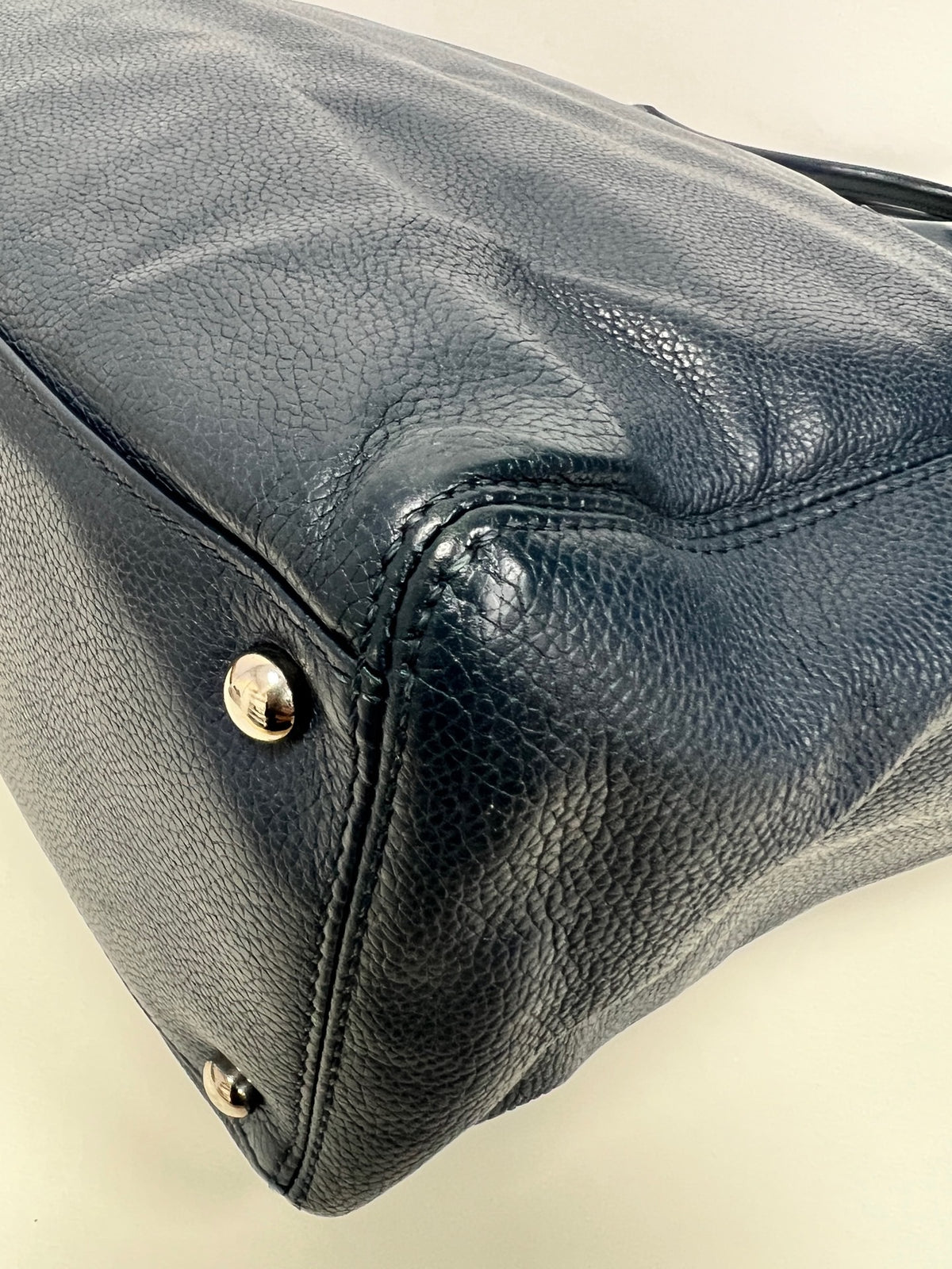 Chanel - Cerf - Leather - Navy - (large)
