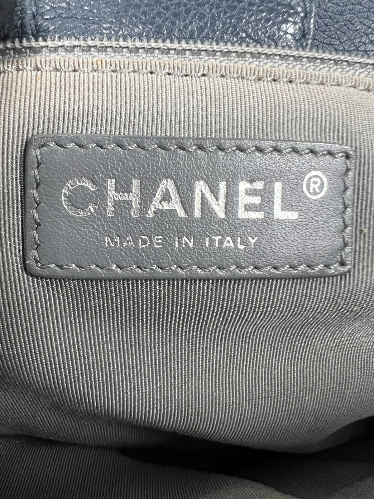 Chanel - Cerf - Leather - Navy - (large)