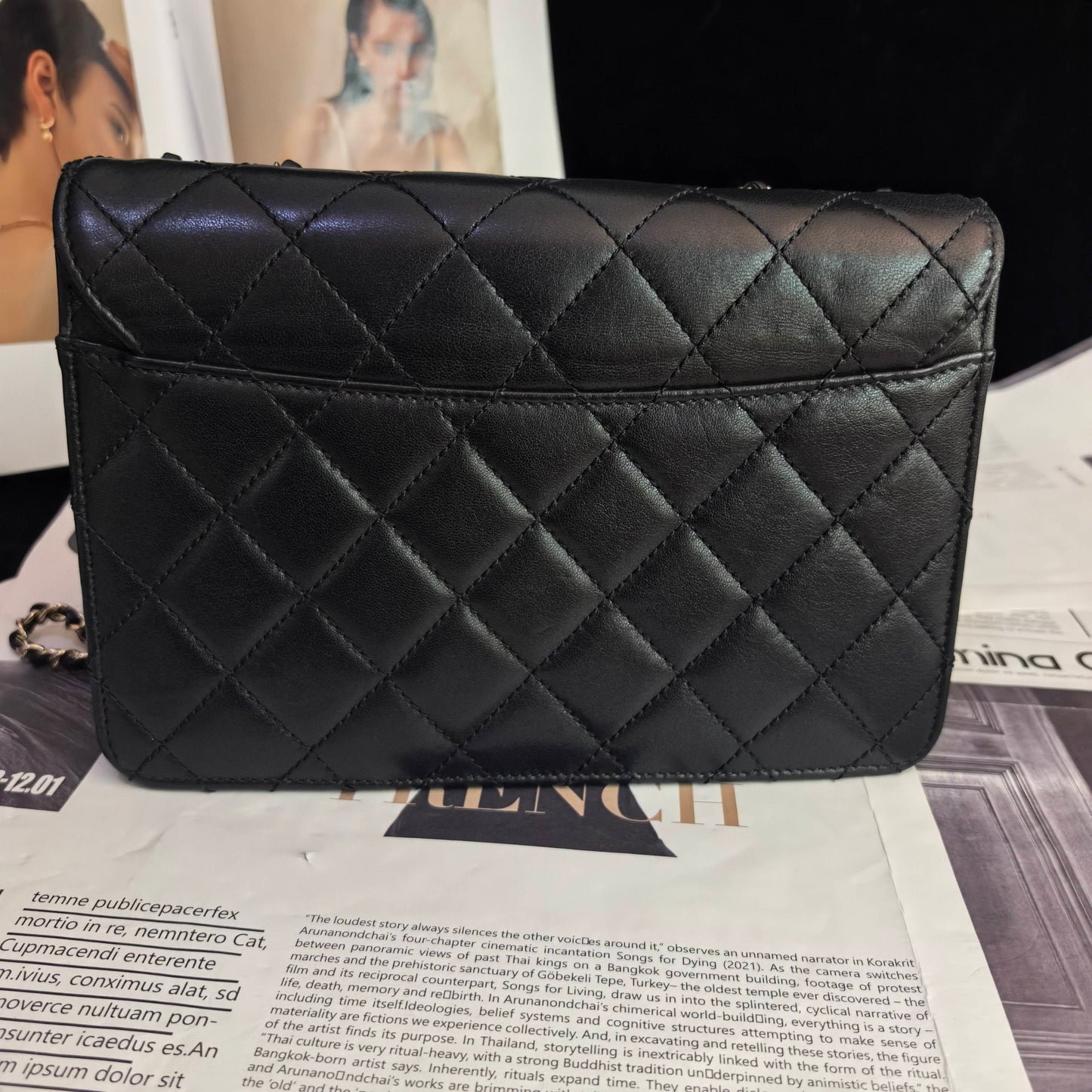 Chanel - CF Accordion - Leather - Black - (mini)