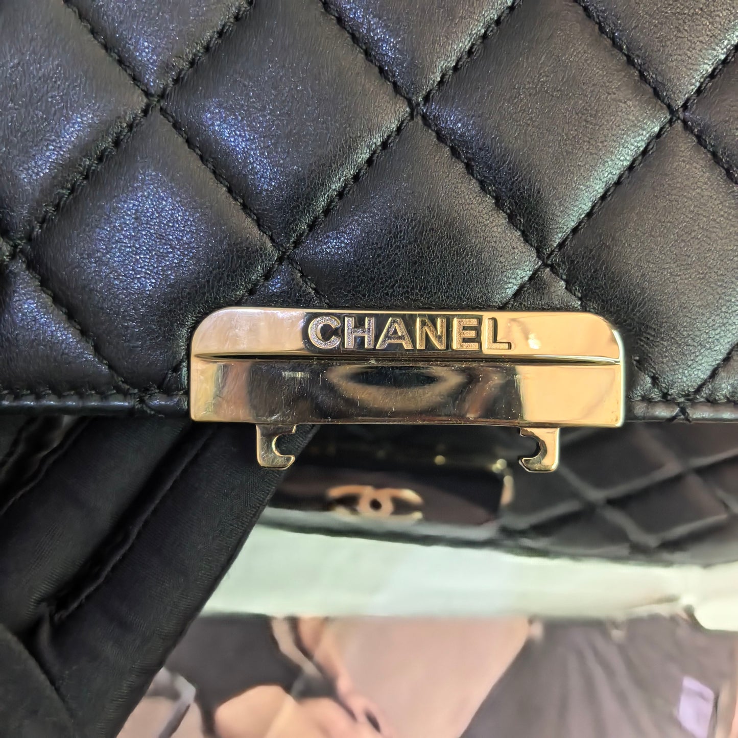 Chanel - CF Accordion - Leather - Black - (mini)