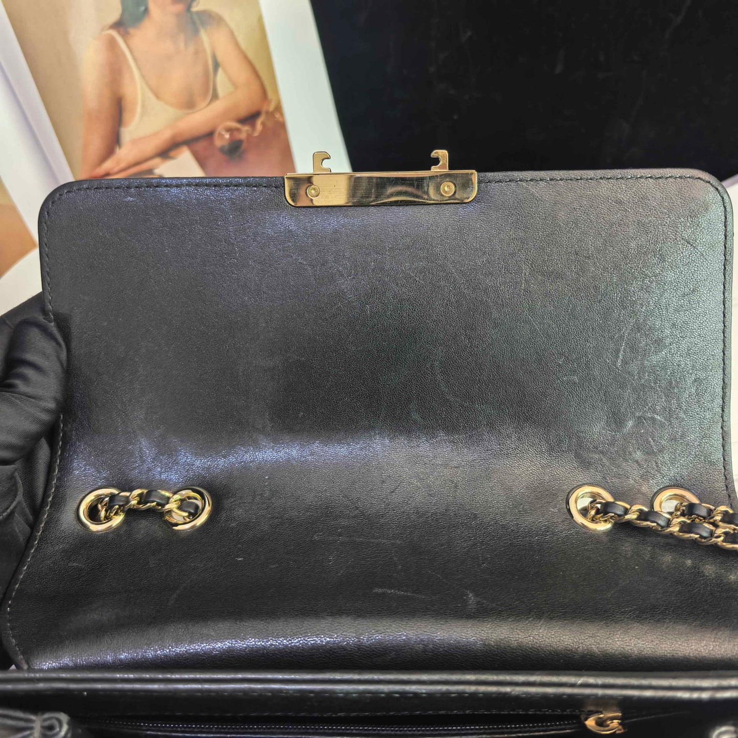 Chanel - CF Accordion - Leather - Black - (mini)