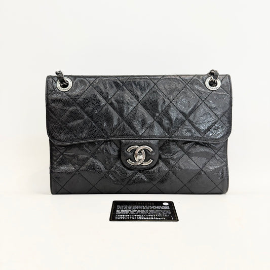 Chanel - CF Envelope Airport Bag - Leather - Black - (mini)
