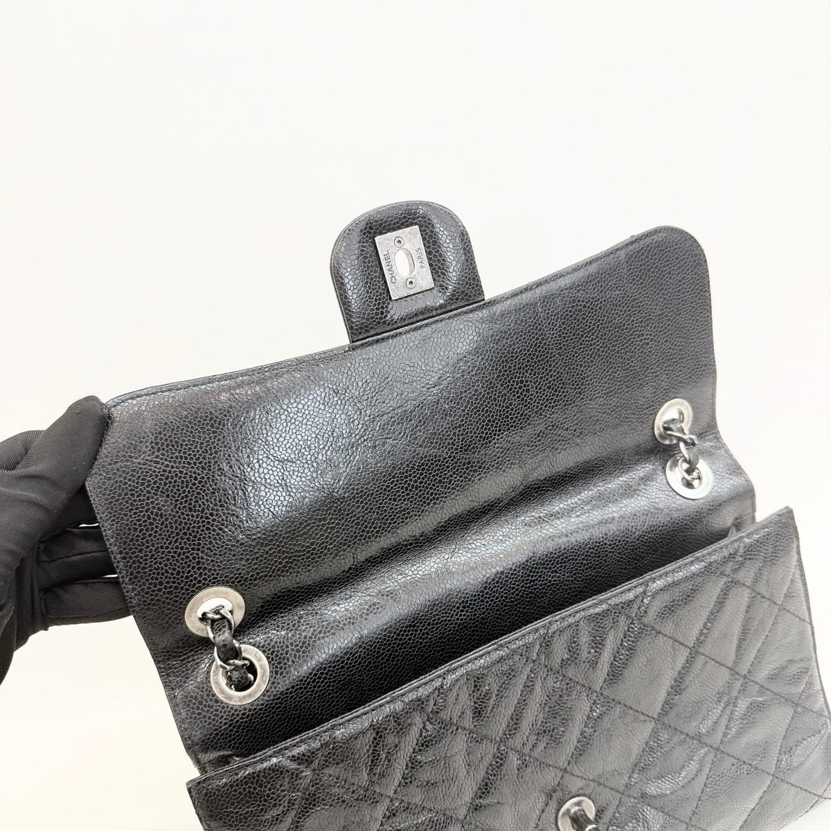 Chanel - CF Envelope Airport Bag - Leather - Black - (mini)