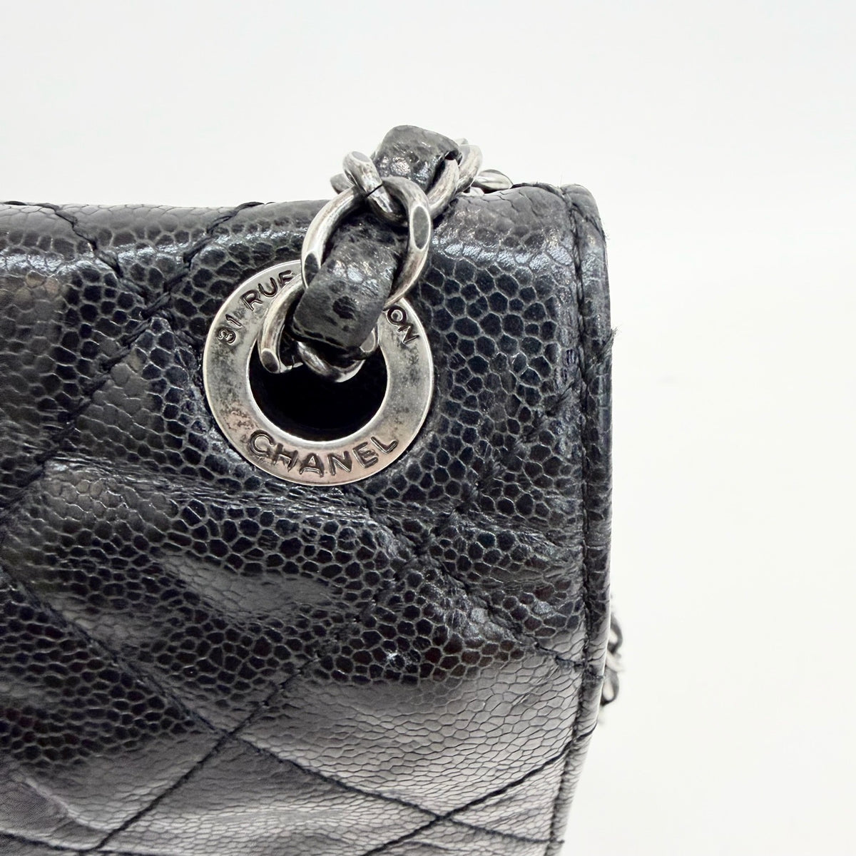 Chanel - CF Envelope Airport Bag - Leather - Black - (mini)