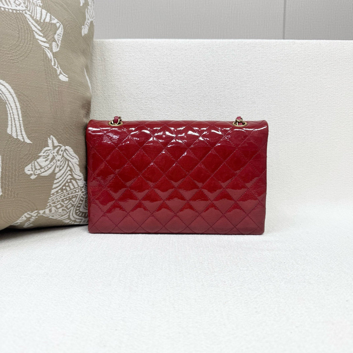 Chanel - CF Envelope Bag - Patent leather - Red - (medium)