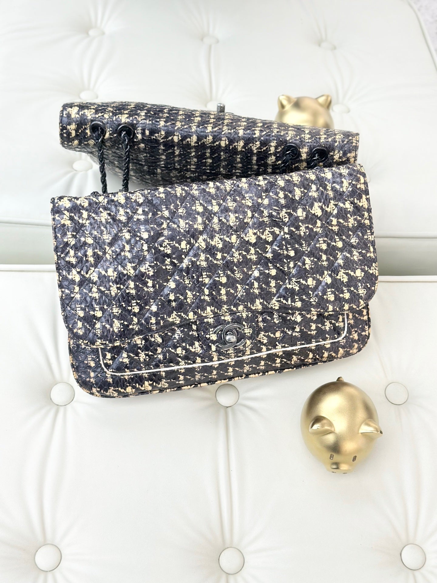 Chanel - CF Flap Bag - Rare leather - Multicolour - (medium)