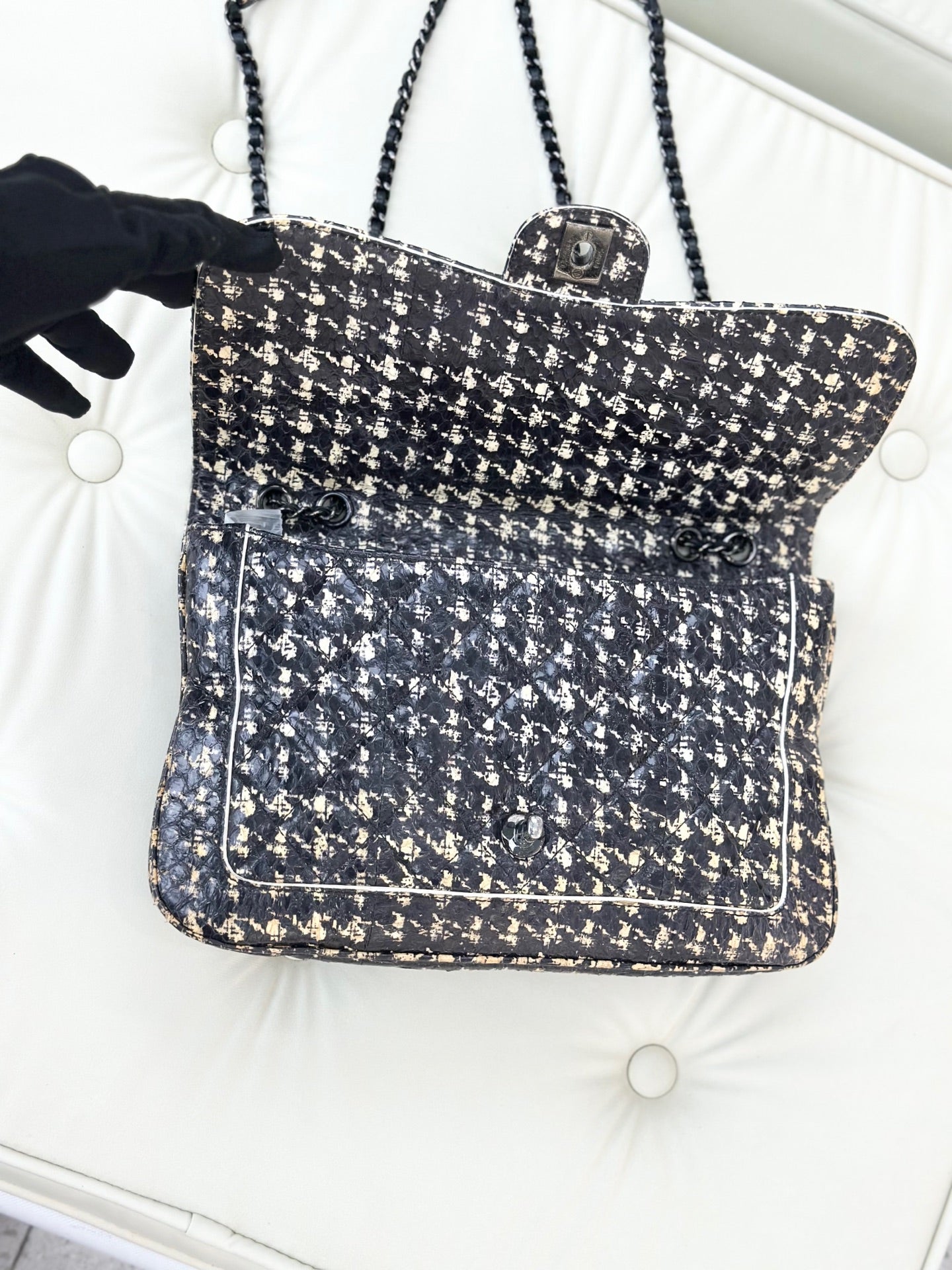 Chanel - CF Flap Bag - Rare leather - Multicolour - (medium)