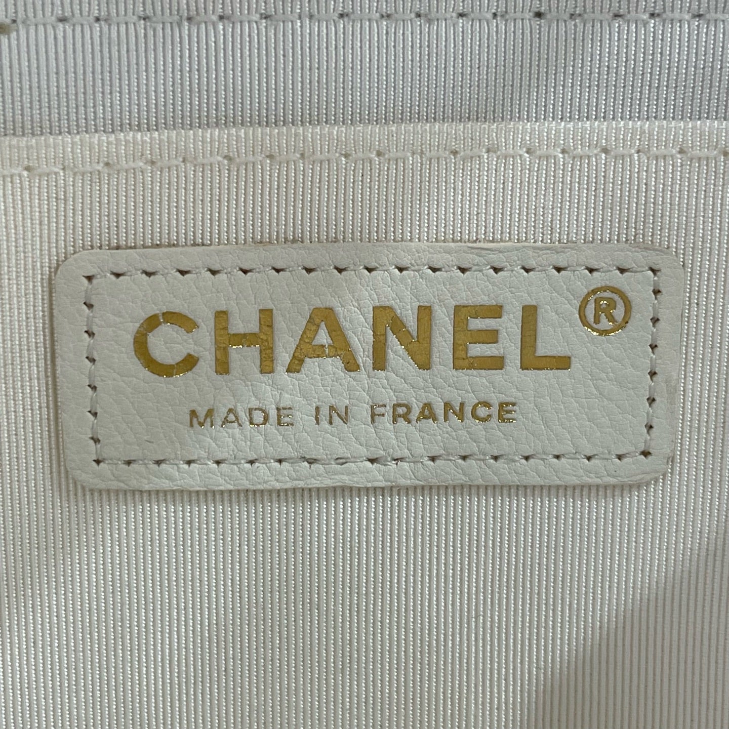 Chanel - CF Large Mini - Grained calfskin leather - White - (mini)