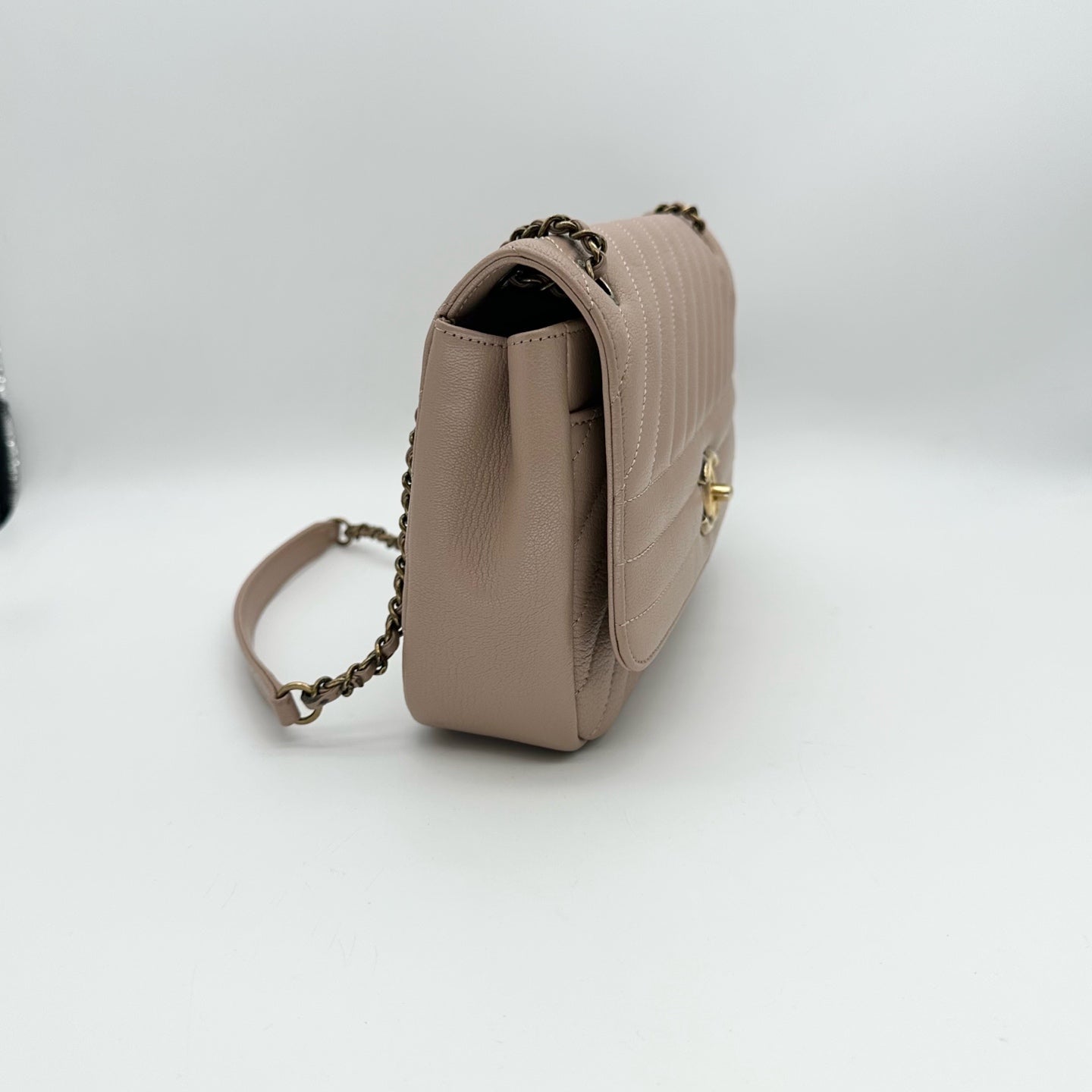 Chanel - CF - Leather - Beige - (mini)